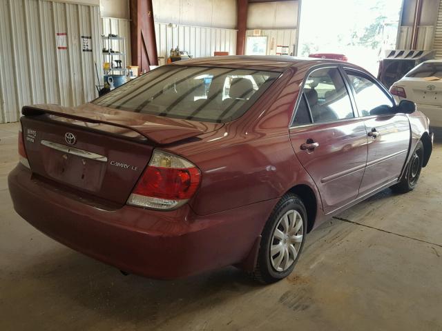 4T1BE32K96U138546 - 2006 TOYOTA CAMRY LE MAROON photo 4