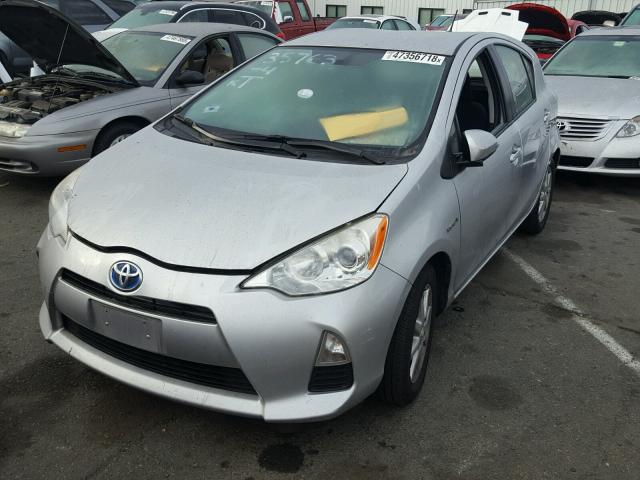 JTDKDTB35C1511062 - 2012 TOYOTA PRIUS C SILVER photo 2