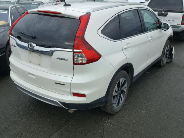 5J6RM4H9XFL129192 - 2015 HONDA CR-V TOURI WHITE photo 4