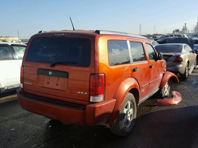 1D8GU28KX7W724968 - 2007 DODGE NITRO SXT ORANGE photo 4