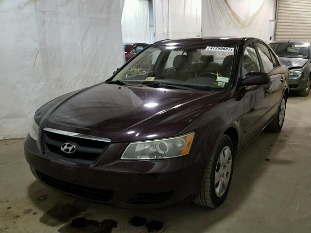 5NPET46C16H059608 - 2006 HYUNDAI SONATA GL PURPLE photo 2