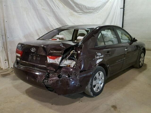 5NPET46C16H059608 - 2006 HYUNDAI SONATA GL PURPLE photo 9