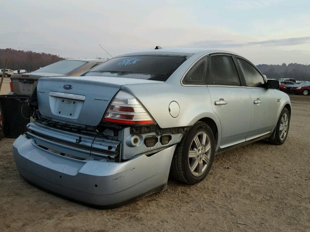 1FAHP25W38G136235 - 2008 FORD TAURUS LIM BLUE photo 4