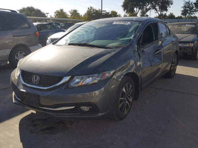 2HGFB2F91DH524153 - 2013 HONDA CIVIC EXL 灰色 照片 2