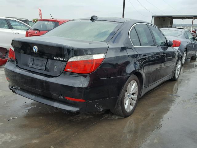 WBANB33545CN67498 - 2005 BMW 545 I BLACK photo 4