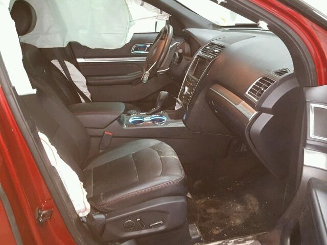 1FM5K8GT6GGA33743 - 2016 FORD EXPLORER S RED photo 5