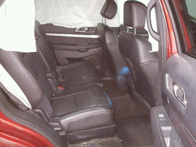 1FM5K8GT6GGA33743 - 2016 FORD EXPLORER S RED photo 6