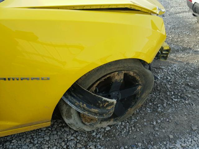 2G1FE1E30E9164861 - 2014 CHEVROLET CAMARO LS YELLOW photo 9