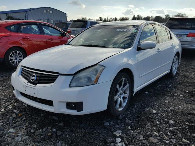 1N4BA41E87C851369 - 2007 NISSAN MAXIMA SE WHITE photo 2