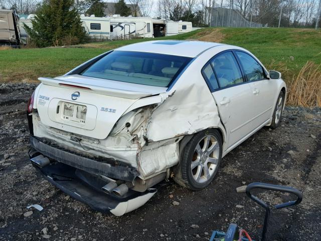 1N4BA41E87C851369 - 2007 NISSAN MAXIMA SE WHITE photo 4