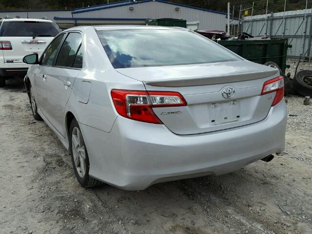 4T18F1FKXCU069969 - 2012 TOYOTA CAMRY SILVER photo 3