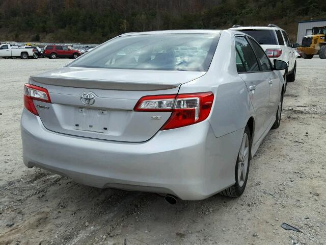 4T18F1FKXCU069969 - 2012 TOYOTA CAMRY SILVER photo 4