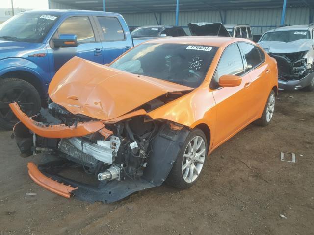 1C3CDFBA0DD289569 - 2013 DODGE DART SXT ORANGE photo 2