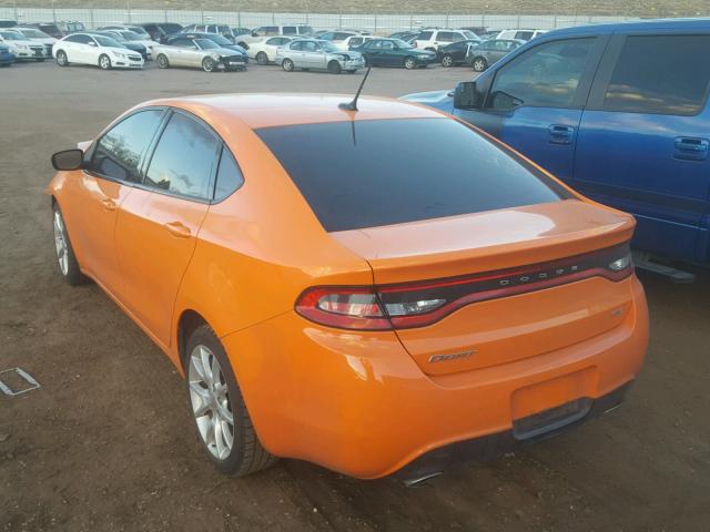 1C3CDFBA0DD289569 - 2013 DODGE DART SXT ORANGE photo 3