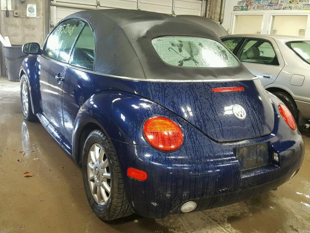 3VWCM21Y74M303987 - 2004 VOLKSWAGEN NEW BEETLE 蓝色 照片 3