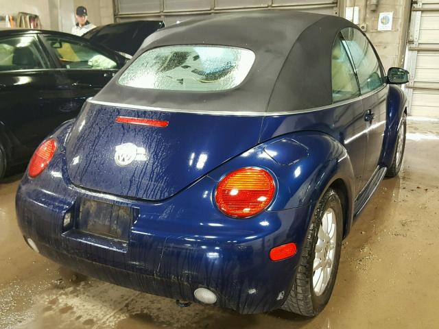 3VWCM21Y74M303987 - 2004 VOLKSWAGEN NEW BEETLE 蓝色 照片 4