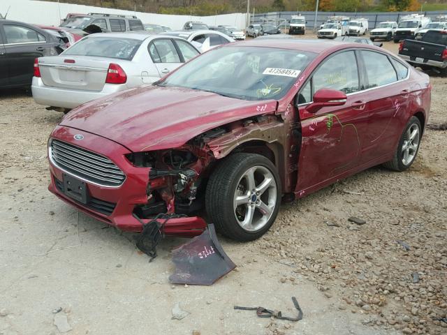 3FA6P0HR3DR285619 - 2013 FORD FUSION SE RED photo 9