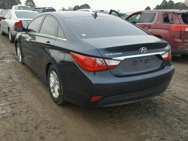 5NPEB4AC7EH865672 - 2014 HYUNDAI SONATA GLS BLUE photo 3