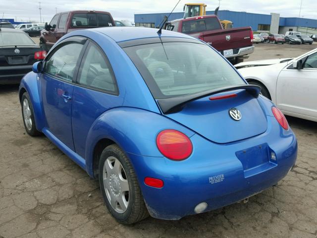 3VWCC21C31M411851 - 2001 VOLKSWAGEN NEW BEETLE BLUE photo 3