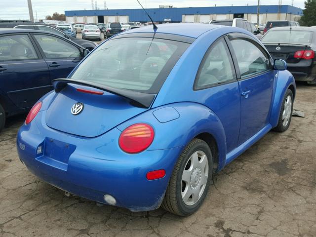 3VWCC21C31M411851 - 2001 VOLKSWAGEN NEW BEETLE BLUE photo 4