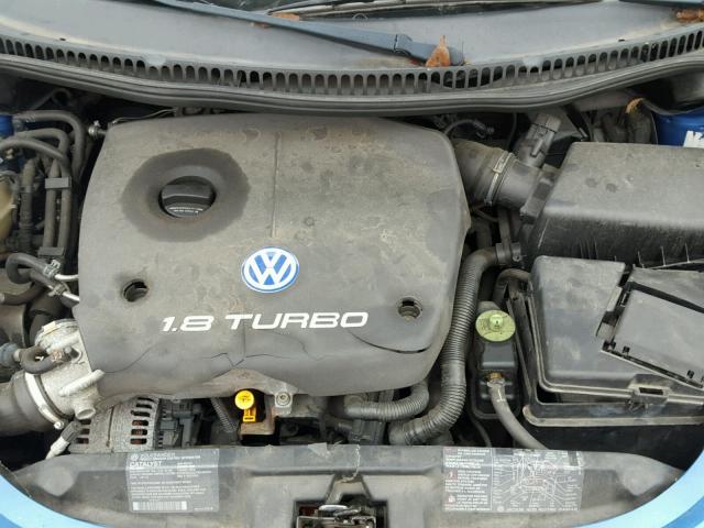 3VWCC21C31M411851 - 2001 VOLKSWAGEN NEW BEETLE BLUE photo 7