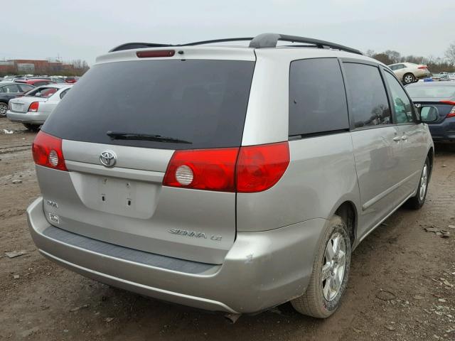 5TDZK23C58S204546 - 2008 TOYOTA SIENNA CE SILVER photo 4