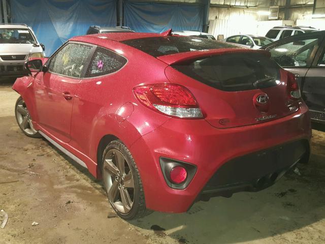 KMHTC6AE7EU200712 - 2014 HYUNDAI VELOSTER T RED photo 3