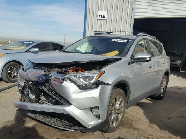 JTMDJREV6GD020229 - 2016 TOYOTA RAV4 HV LI SILVER photo 2