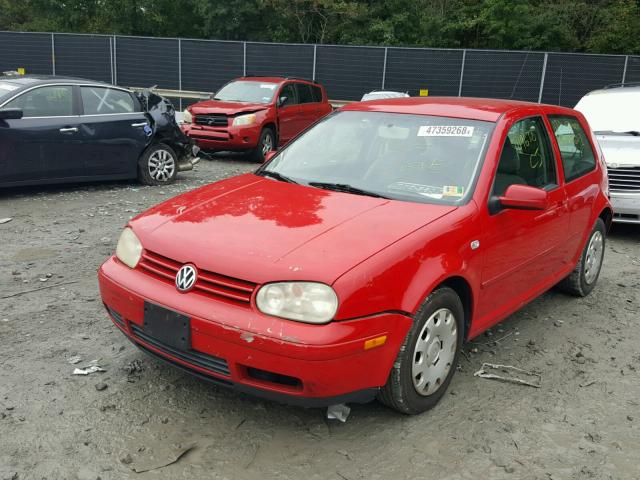 9BWBL61J444005314 - 2004 VOLKSWAGEN GOLF GL RED photo 2