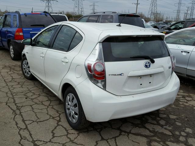 JTDKDTB38D1548530 - 2013 TOYOTA PRIUS C WHITE photo 3