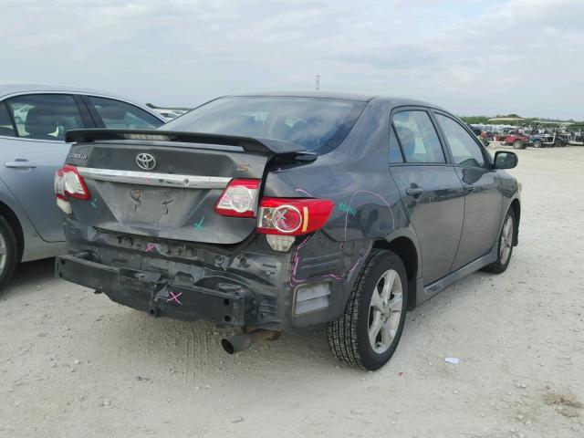 2T1BU4EE4BC628502 - 2011 TOYOTA COROLLA CHARCOAL photo 4