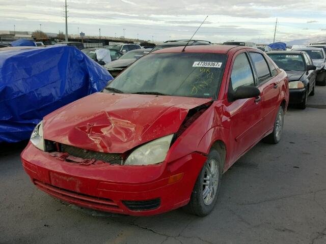 1FAFP34N67W136479 - 2007 FORD FOCUS ZX4 RED photo 2