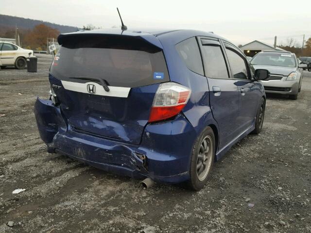 JHMGE87669S039619 - 2009 HONDA FIT SPORT BLUE photo 4