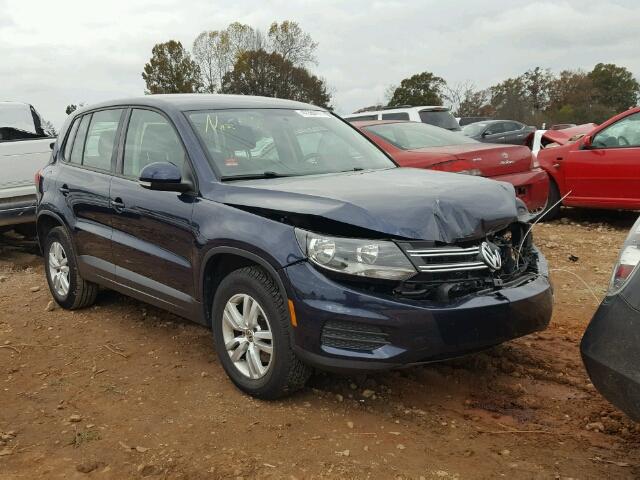 WVGAV7AX2DW537462 - 2013 VOLKSWAGEN TIGUAN S BLUE photo 1