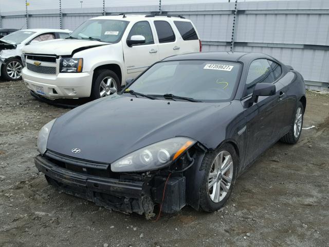 KMHHM66D58U296220 - 2008 HYUNDAI TIBURON GS BLACK photo 2