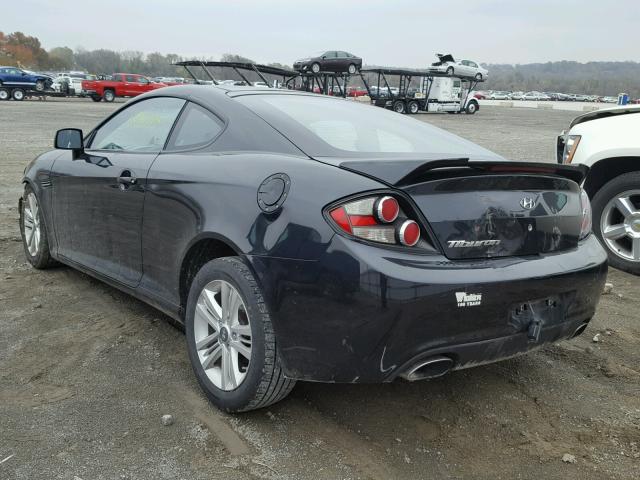 KMHHM66D58U296220 - 2008 HYUNDAI TIBURON GS BLACK photo 3