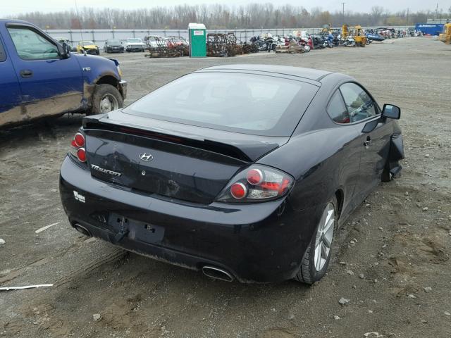 KMHHM66D58U296220 - 2008 HYUNDAI TIBURON GS BLACK photo 4