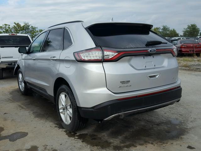 2FMPK3J81HBB61655 - 2017 FORD EDGE SEL SILVER photo 3