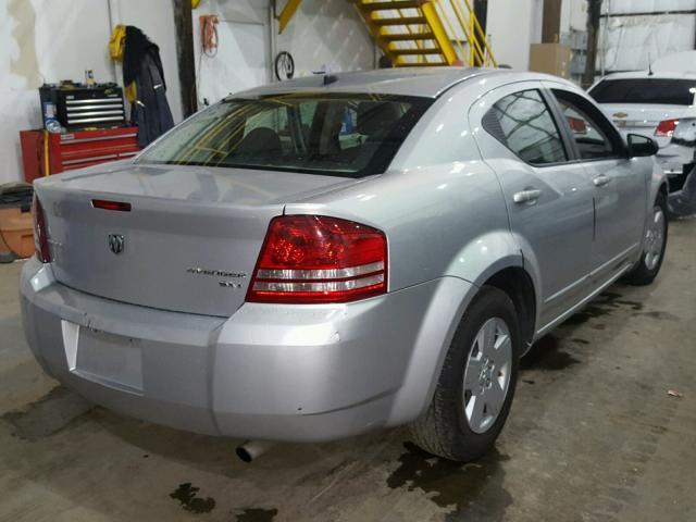 1B3CC4FB7AN185951 - 2010 DODGE AVENGER SX SILVER photo 4