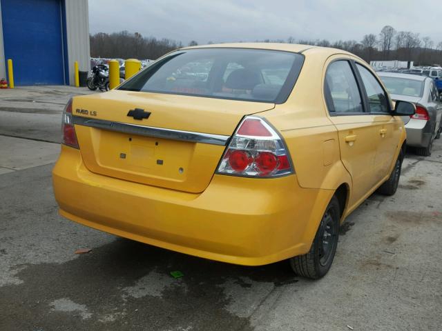 KL1TD56687B103263 - 2007 CHEVROLET AVEO BASE YELLOW photo 4