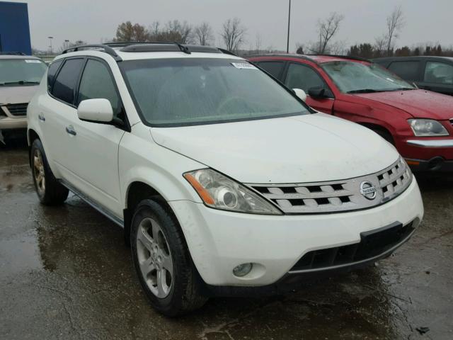 JN8AZ08W65W428909 - 2005 NISSAN MURANO SL WHITE photo 1