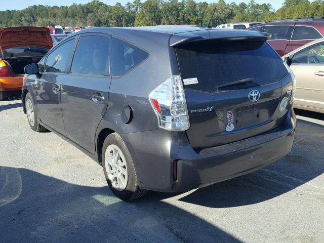 JTDZN3EUXC3037095 - 2012 TOYOTA PRIUS V CHARCOAL photo 3