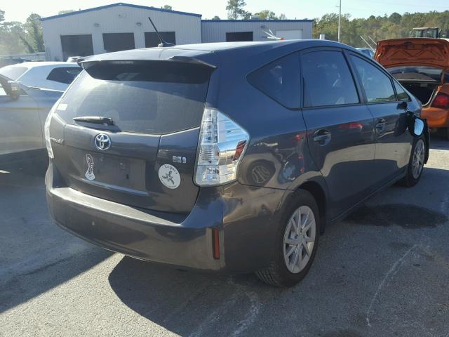 JTDZN3EUXC3037095 - 2012 TOYOTA PRIUS V CHARCOAL photo 4