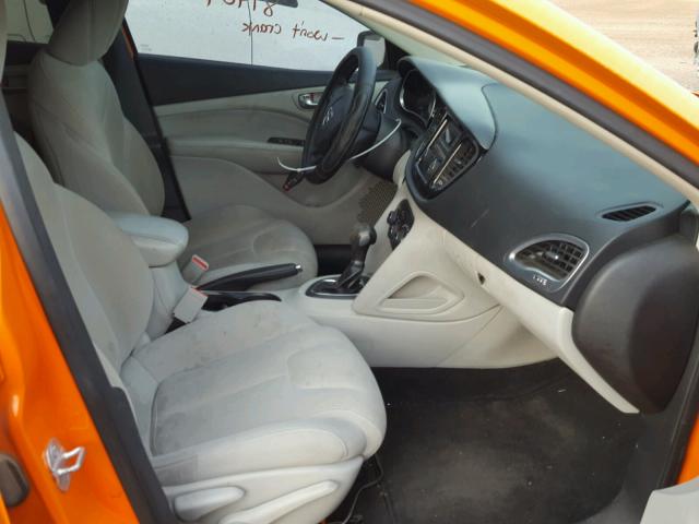 1C3CDFBA7DD170952 - 2013 DODGE DART SXT ORANGE photo 5