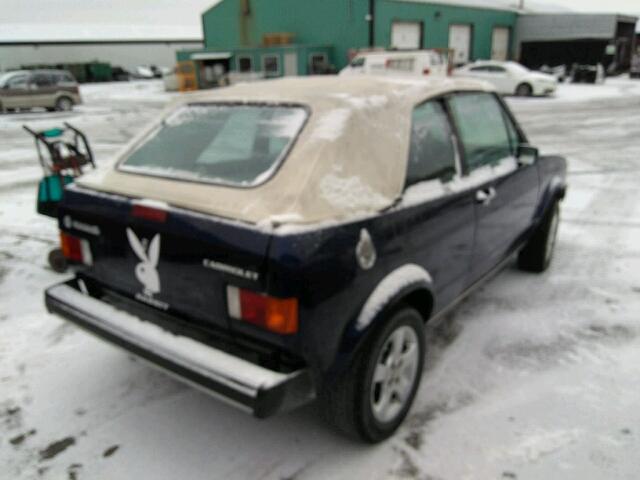 WVWCA0152EK000632 - 1984 VOLKSWAGEN RABBIT DEL BLUE photo 4