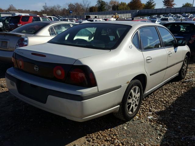 2G1WF52E549406407 - 2004 CHEVROLET IMPALA WHITE photo 4