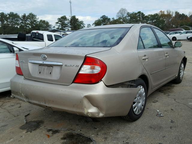 4T1BE30K24U813587 - 2004 TOYOTA CAMRY LE BEIGE photo 4