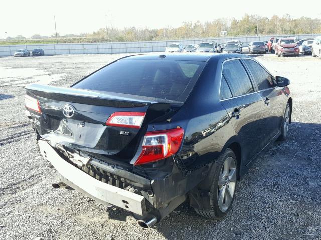 4T1BK1FK9CU503147 - 2012 TOYOTA CAMRY SE BLACK photo 4