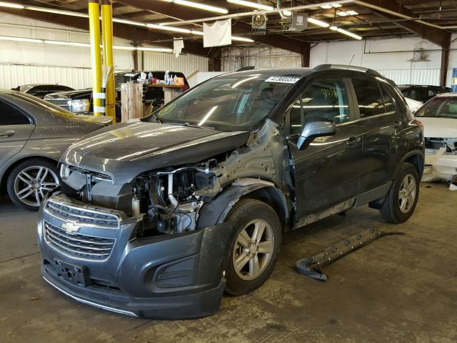 3GNCJPSB9GL166121 - 2016 CHEVROLET TRAX 1LT CHARCOAL photo 2