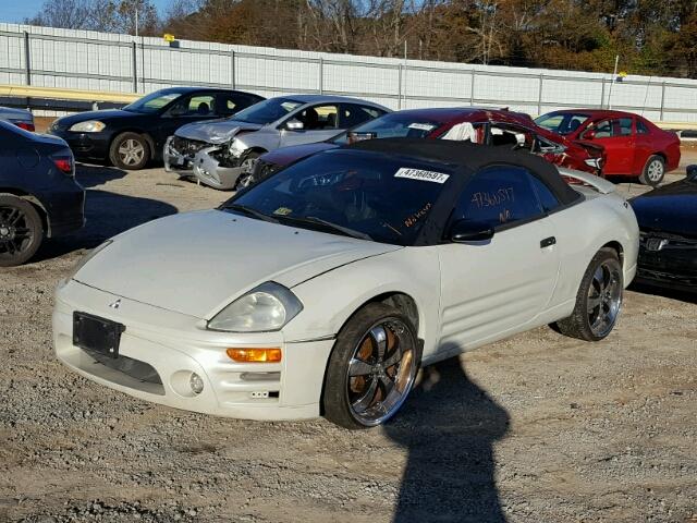 4A3AE45G43E022607 - 2003 MITSUBISHI ECLIPSE SP WHITE photo 2